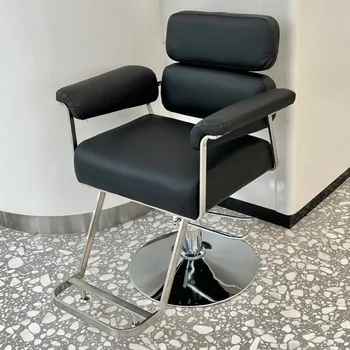 Луксозен висок бръснарски стол Табуретка за рязане на коса Въртяща се работилница за измиване на грим Козметичен педикюр салон Cadeira de Мебели за маникюр