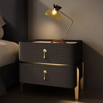 Луксозни чекмеджета Нощни шкафчета за съхранение Мобилни маси за кафе Вътрешен дървен дизайнер Square Muebles Hogar Минималистични мебели