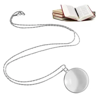 Лупа огърлица 5X лупа лупа оптичен увеличителен четец мода джоб лупа за четене