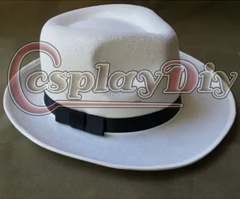 Майкъл Джексън Fedora косплей шапка вълна плат филц капачка с панделка подстригване черно и бяло роля играе шапка D1226