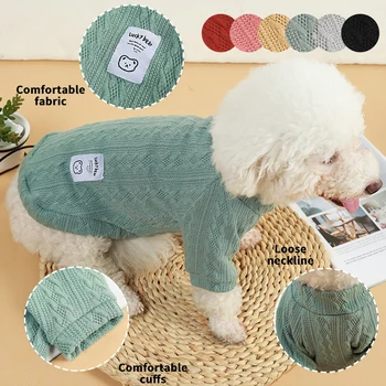 Малък домашен любимец пуловер кучета дъно риза зимни топли дрехи за малки кучета дакел шнауцер чихуахуа джъмпер