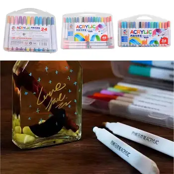 Маркери за деца рисуване писалки цветни изкуство маркер писалка безопасни и гладки деца оцветяване маркери набор многофункционални за камък платно