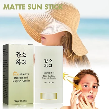 Матов слънцезащитен стик Освежаващ и нелепкав през лятото UV защита Овлажняващ и възстановяващ слънцезащитен крем за кожата на лицето