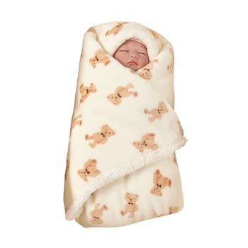 Меко топло карикатурно бебешко одеяло есен зима удебелени юргани получаване на одеяла