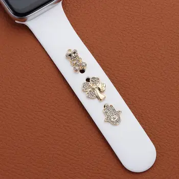 Метални пирони брошка диамант часовник лента орнамент маншет талисмани декоративен пръстен каишка аксесоари
