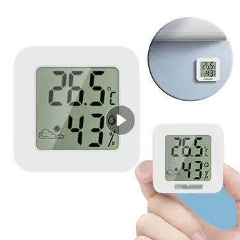 Мини вътрешен термометър LCD Цифрова температура Стайни хигрометри Габаритни сензори Влагомер Вътрешен термометър Температура