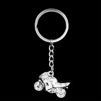 Мини мотоциклет любовник подаръци чанта ключалката сребърен цвят 3D мотоциклет дизайн ключодържател хладно кола ключодържател мотор форма ключодържатели