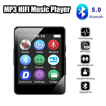 Мини портативен Bluetooth MP3 плейър Безжичен цифров HiFi звук без загуби Музикални плейъри Малък аудио плейър Walkman с електронни книги / FM