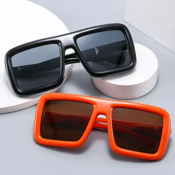 Мода извънгабаритни квадратни слънчеви очила жени мъже модерен пънк голям дебел рамка слънчеви очила мода дама нюанси UV400 защита
