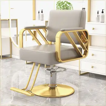 Модерен фризьорски бръснарски столове Ергономичен стилист Въртящ се естетик бръснарски столове Бръснарница Silla De Barbero Салон Оборудване