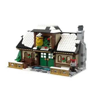 Модулни сгради Зимно селище Кафе Модел 1002 броя строителни играчки MOC Build