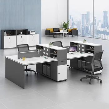 Монитор модерен офис бюро съхранение ъгъл лаптоп среща работна маса подаване офис бюро изпълнителен маса Pliante мебели HDH