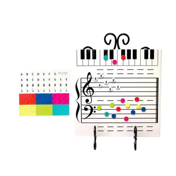 Музикален символ за писане на бяла дъска Гъвкава преносима многофункционална бележка Четене Borad за парти благоприятства вътрешен подарък за рожден ден на открито