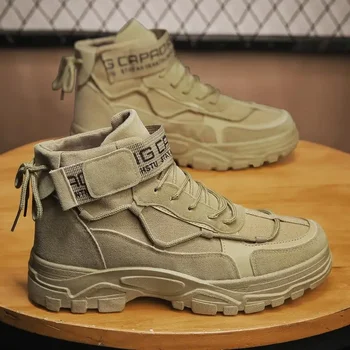 Мъжки ботуши Буци Тактически военни бойни ботуши Външни туристически зимни обувки леки нехлъзгащи се 2023 мъже пустинни глезена ботуши за мъже