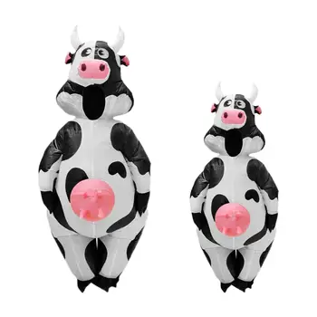 Надуваема крава костюм ролева игра дрехи удар костюм за парти Облечи сцена изпълнение фестивал карнавал косплей реквизит