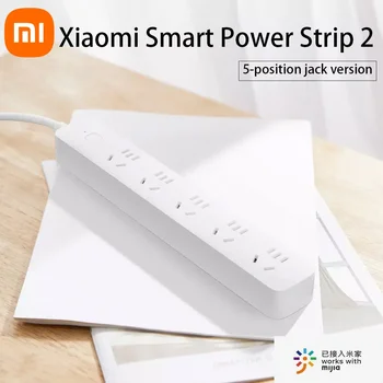Най-новият Xiaomi Smart Power Strip 2 Smart Socket Switch 1.8m 5-дупка Позиция с mijia App Дистанционно гласово управление Интелигентно време