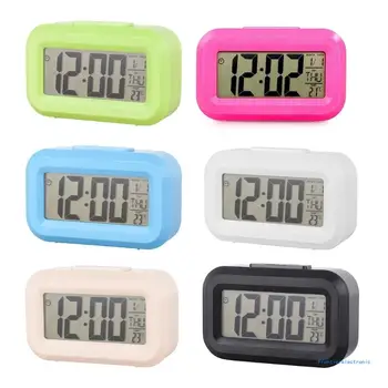 Настолни часовници Цифров будилник Подсветка Snooze Mute Настолен часовник Електронни LED часовници Мини музикална батерия DropShipping