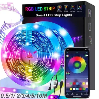 Нова LED лента 5v USB Bluetooth 5050 2835 Rgb магически цвят костюм лента светлина