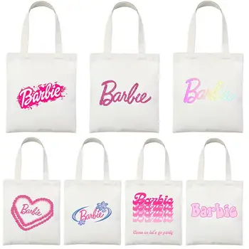 Нова Барби платно голяма пазарска чанта Kawaii мода студенти голям капацитет канцеларски материали за съхранение чанта лек Harajuku рамо торбичка