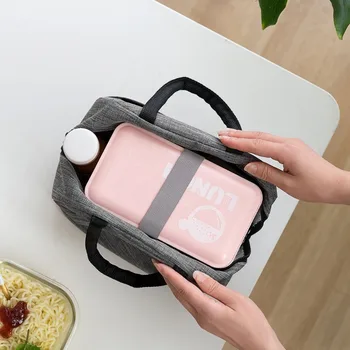  Нова водоустойчива преносима изолирана чанта за обяд Голям капацитет Дълготрайна изолирана кутия за обяд Чанта Дебела чанта Bento