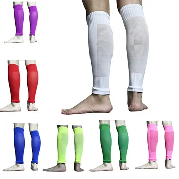 Нови футболни чорапи Подложки за пищяла Покритие на краката Мъже Жени Спортни ръкави Бягащи ръкави