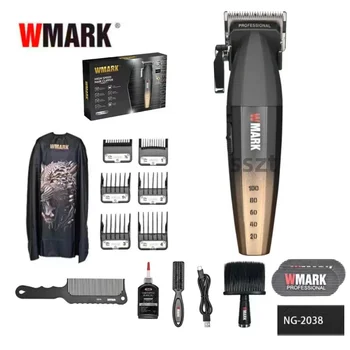 Ново! WMARK NG-2038 Коничен професионален акумулаторен бръснар. LCD дисплей машинка за подстригване, машинка за подстригване, инструмент за оформяне на коса
