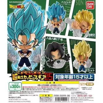 Оригинален Bandai Gashapon Dragon Ball Super Android 17 Goku Qversion Мини аниме фигура модел играчки подаръци колекция украшение