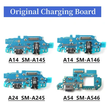 Оригинален USB конектор за зареждане Порт порт Dock Flex кабел за Samsung Galaxy A54 A14 A24 A34 A546 A146 A145 A245 A346