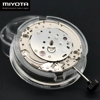 Оригинално японско движение MIYOTA 9039 Автоматично самонавиващо се механично 24 бижута Стоманен скелет Оригинални резервни части за часовници