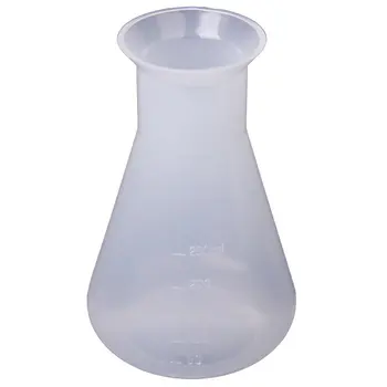 Пластмаса Прозрачен лабораторен химикал Ерленмайерови колби Контейнер Бутилка - 250 мл