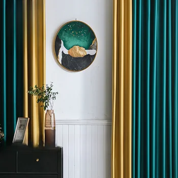Плътни многоцветни персонализирани високопрецизни завеси за хол спалня луксозни европейски модерни минималистични затъмняващи завеси