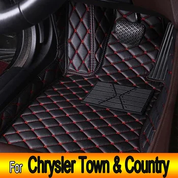 Подложка за кола за Chrysler Town & Country 7 Seat 2013 ~ 2016 Водоустойчива защитна подложка Carro Задна подложка за багажник Аксесоари за кола