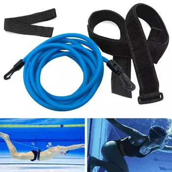 Подобряване на ефективността на плуването Траен тренировъчен колан за плуване Аксесоари за плуване Тренировъчен колан Регулируем син-4 метра