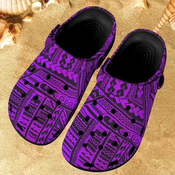Полинезийски племенен хибискус марка дизайнер двойка сандали нехлъзгащи случайни открит летни чехли нови популярни удобни пързалки