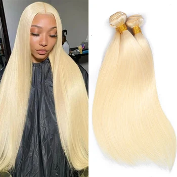Прави човешки коси 20 22 24 инча 613 блондинки пакети могат да бъдат боядисани бразилски най-високо качество Remy коса безплатна доставка