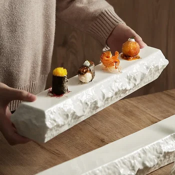 Правоъгълна изолационна плоча сашими плоча декорация висок смисъл хотел ресторант прибори за хранене суши десерт плосък тава