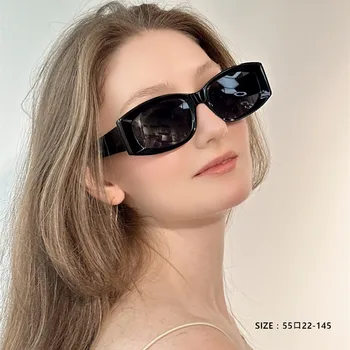 Правоъгълни дамски 2023 модни марки дизайн класически универсални UV400 унисекс слънчеви очила