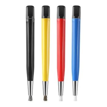 Преносима четка за надраскване Pen Set Фибростъкло стомана месинг найлон писалка стил шлайфане