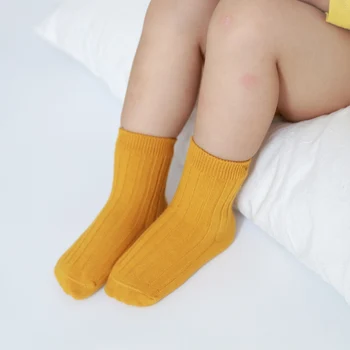 Пролет Есен Бебешки къси чорапи Новородени деца Меки твърди дишащи чорапи Бебета момчета момичета Малко дете Ежедневни памучни чорапи 0-5 години