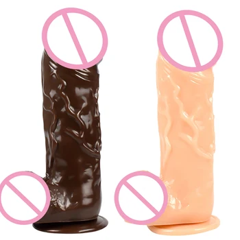 реалистичен Огромен Дилдо Истинска венозна кожа Дилдо за женски мастурбатор G-Spot вагина Stimulato Оргазъм Tool Магазин за продукти за секс играчки за възрастни