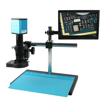 Регулируема стойка за стрела 1080P SONY Auto Focus HDMI TF Industry Video Microscope Camera Work System For PCB Soldering Repair