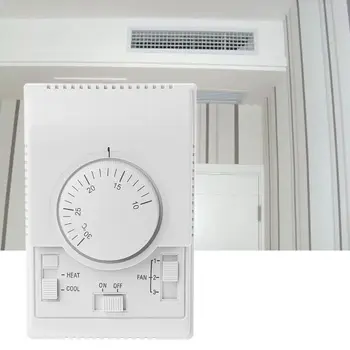 Ръчно отопление и охлаждане термостат Климатик Превключвател за контрол на температурата Регулируем стаен механичен термостат