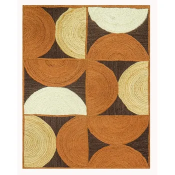 Ръчно плетени килими от юта за всекидневна спалня кафяв килим килим индийски йога мат