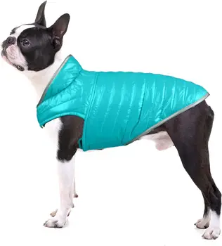 Светлоотразителни обратими куче зимно палто с колан каишка дупка, водоустойчив домашен любимец яке, топла жилетка за студено сняг време