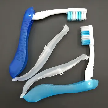 Сгъваема четка за зъби Хигиена Орална преносима еднократна пътуване къмпинг четка за зъби туризъм четка за зъби стоматологичен инструмент за почистване на зъби