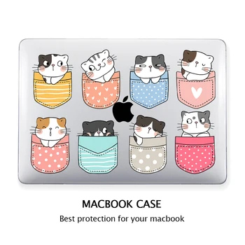 Сладък калъф за котка за MacBook Air 13 инча M1 2337 A2179 A1932 Air M2 13.6 A2681 PC твърд калъф за MacBook Air 13 A1466 A1369