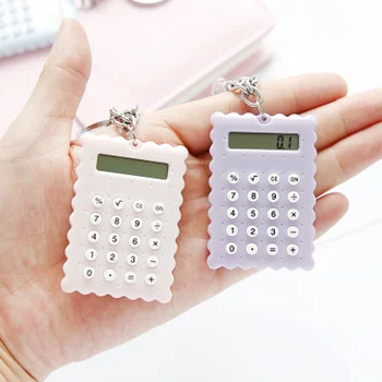 Сладък прост мини преносим цвят на бонбони Ръчен калкулатор Асистент за обучение на студенти Счетоводство Женски училищни пособия