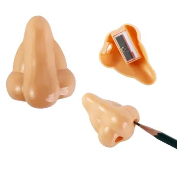 Смешни нос форма острилка творчески молив режещи инструменти за момчета момичета готино канцеларски парти рожден ден благоприятства деца подарък