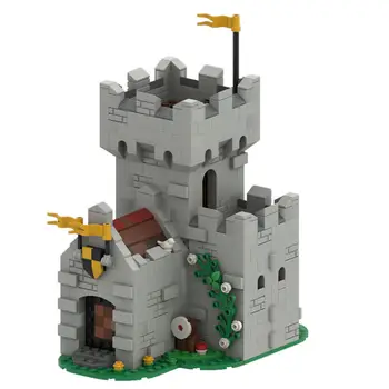 Средновековна кула на замъка Дръжте с вътрешна модулна сграда 931 броя MOC