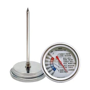 Термометър за фурна с неръждаема циферблат със сонда за печене на храни Температурен детектор за преработка на храни Висока точност R9UF